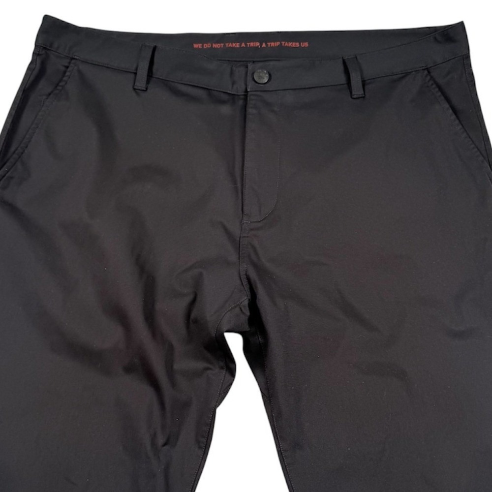 Rhone Commuter Pants Mens 38 Black Straight Leg Athleisure Office 100161